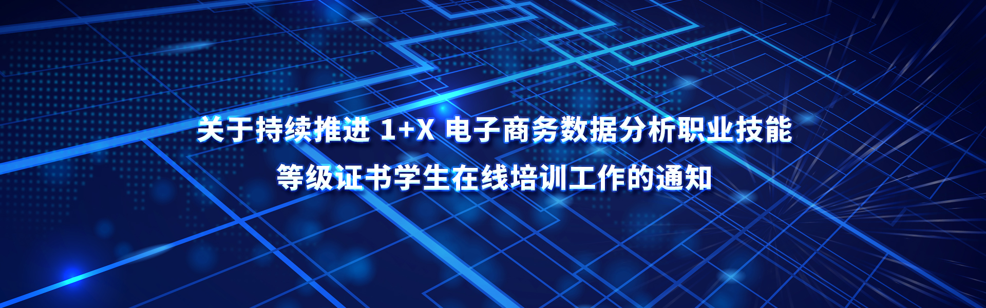 關于持續推進 1+X 電子商務數據分析職業技能等級證書學生在線培訓工作的通知<